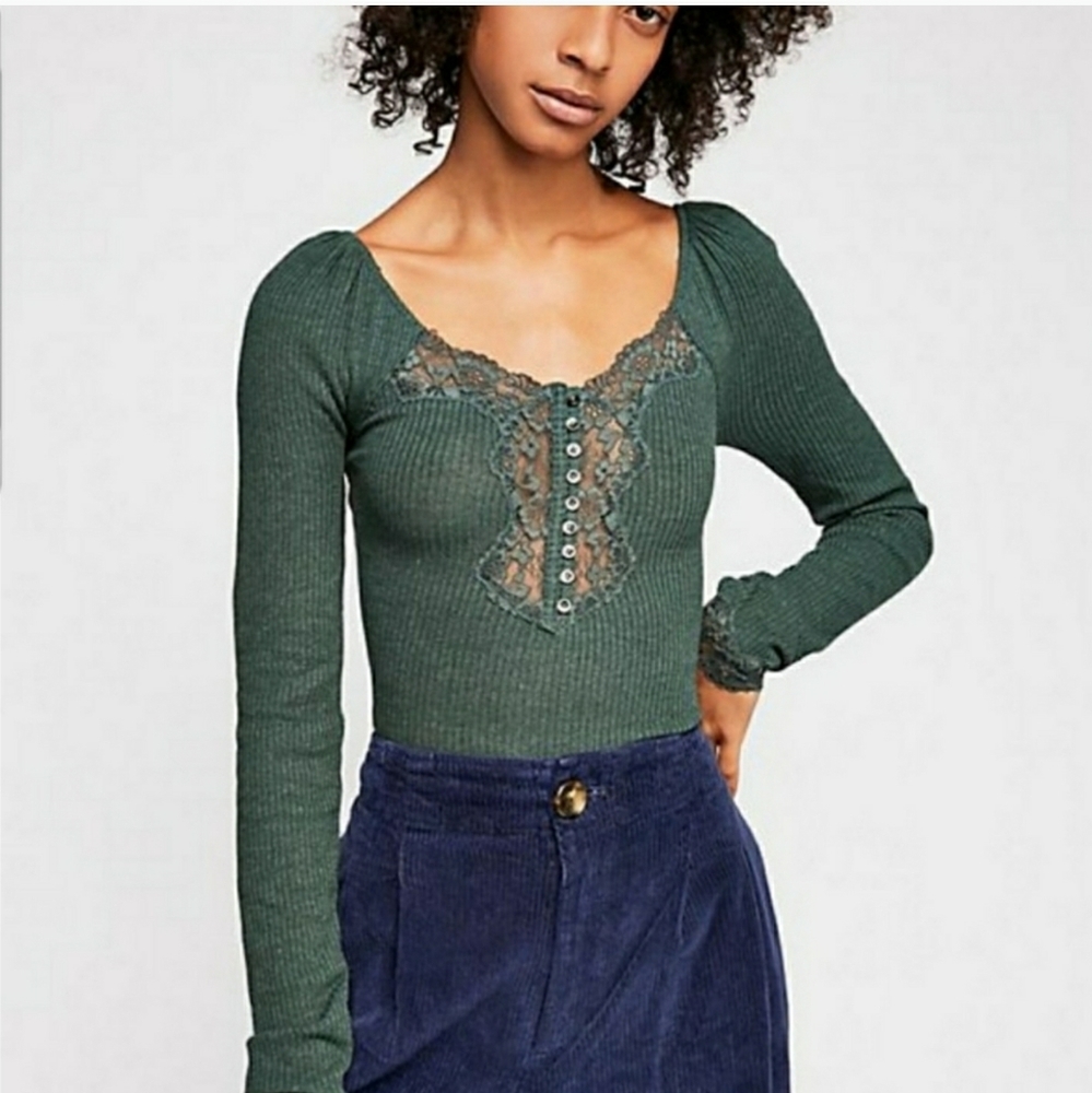 FP super cute long sleeve Ribbed T